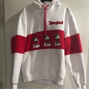 Disneyland Mickey Mouse Red and White Hoodie